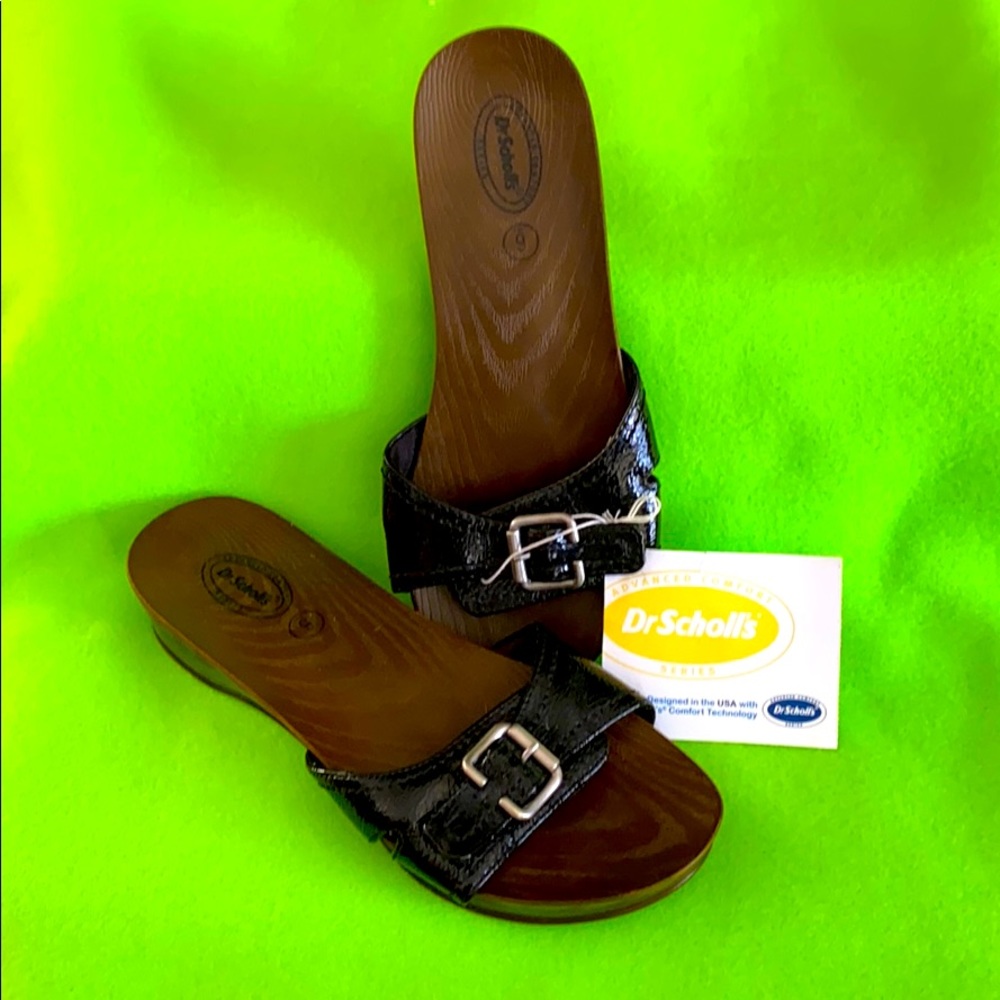 Dr. Scholl’s new black patent shoes